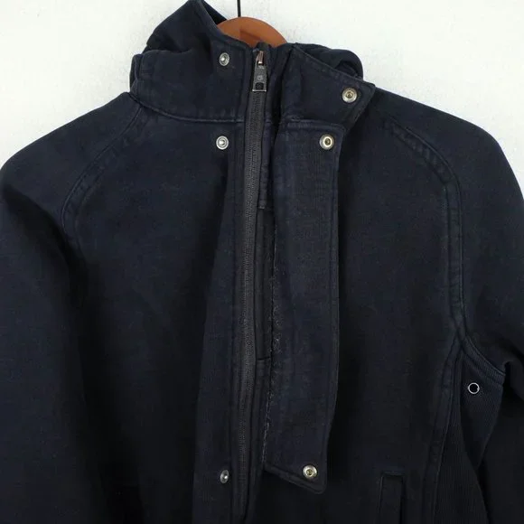 Lululemon Jacket Womens 12 Black Full Zip Hooded Sweatshirt Outdoor Heavy - Picture 9 of 10